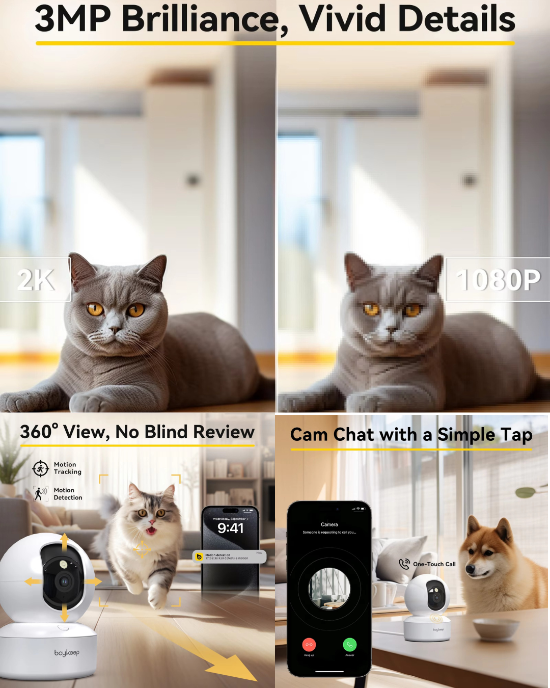 Interactive Smart Pet Camera With Real Time App Access